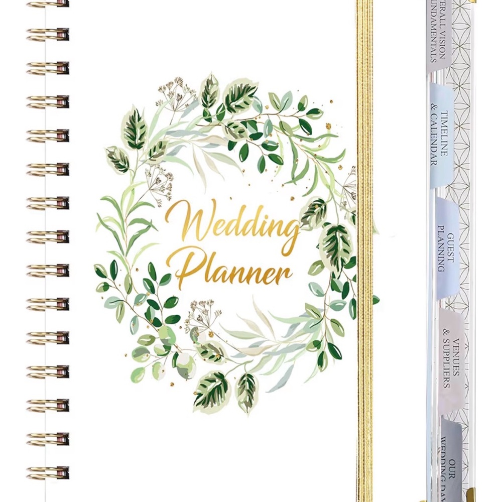 Wedding Planner with Gold and Green Design